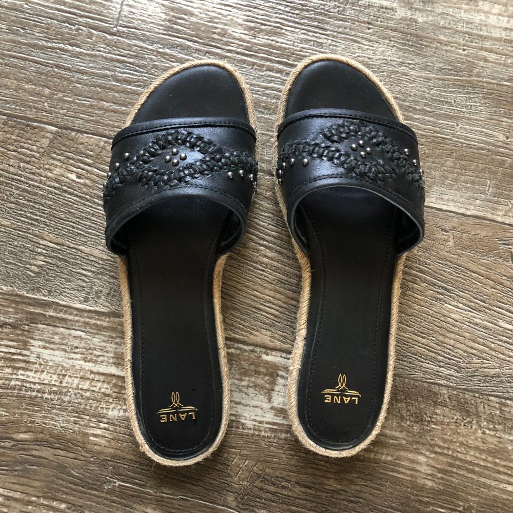 Lane Women's Black Embellished Sandals